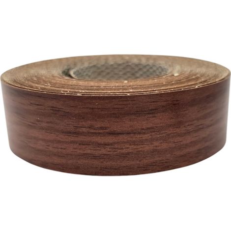 1x Bande de Chant Thermocollant 21mm x 5m Epaisseur 0,50mm Mélaminé Facile à Appliquer Bricolage Étagère Meuble Panneau Bois Durable, Noyer (1/3)