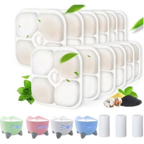 Lot de 16 filtres triple action – 2 tubes supplémentaires – Compatible avec la fontaine à eau Catit PIXI – Hydratation optimale pour les chats (1/5)