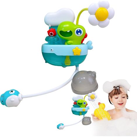 Pommeau de Douche Bébé pour Baignoire - Jouet de Douche en Forme de Dinosaure pour - Rinceur Portable pour Plage Piscine Voyage Été (1/5)