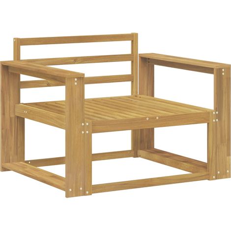Divano centrale per esterno Legno di Acacia Massello Bianco vidaXL (1/5)