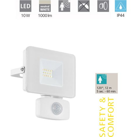 Faretto Esterno Moderna Faedo 3 Alluminio Bianco Sensore Led H13,5Cm (1/5)
