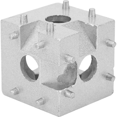 2 pièces équerre de raccordement en alliage de zinc avec capot en nylon pour profilé aluminium 3030, connexion 2 voies/3 voies (1/5)