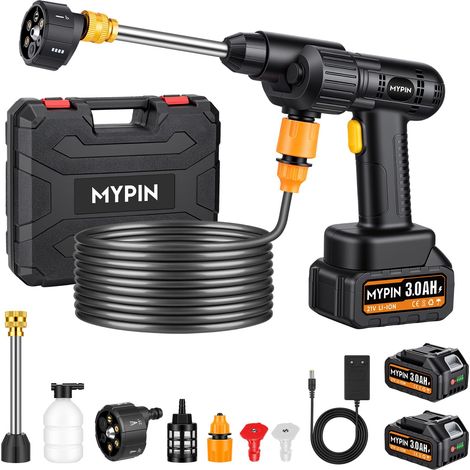 Nettoyeur Haute Pression sans Fil, 600 PSI 21V, 2 Batteries Rechargeables (1/5)