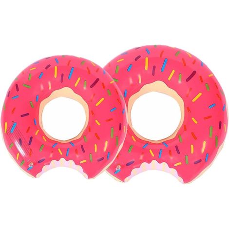 Lot de 2 bouées gonflables roses pour la natation (1/5)