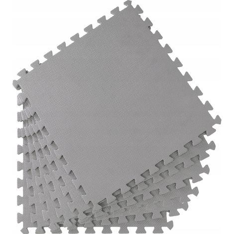 Esterilla protectora para fitness, gris, 18 piezas (1/5)