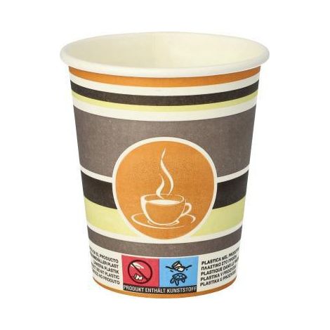 PAPSTAR Trinkbecher Coffee To Go 90128 0,2l braun 50 St./Pack. (1/3)