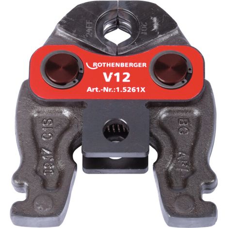 Rothenberger – Mâchoire à sertir Compact V 12mm – Compatible ROMAX Compact TT – DURA LAZR TEC pour haute durabilité – Pressbacke en acier spécial