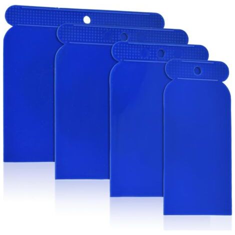 Spatule en Plastique, 4 Pièces Couteaux à Mastic, Spatules pour Surfaces pour Travaux Précis, Spatules de Carrosserie, Grattoir à Mastic Léger et Réutilisable pour Lisser Les Surfaces écrémer Truelle (1/5)