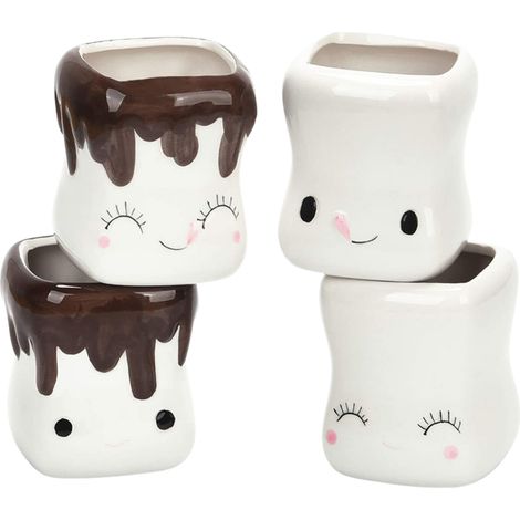 Tassen-Sammlerstücke Lustiges Marshmallow-Tassen-Set 4 Tassen