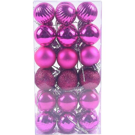 Adornos navideños, 36 piezas, bolas para árbol de Navidad, adornos colgantes para fiestas y hogar, 4 cm, n.º 4202 (1/3)