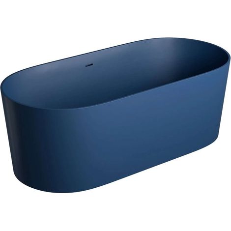 OMNIRES Ovo M+ - Bañera independiente, 160x74 cm, azul mate OVO160WWZPMB (1/4)