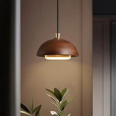 Suspension lumineuse LED en bois pour comptoir de bar, luminaire décoratif pour la maison, applique murale, convient aux cafés/îlots de cuisine. (1/5)