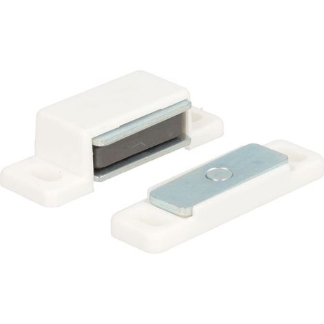 Chiusure magnetiche bianche da applicare con piastra oscillante forza 4 kg. 2 pz.
