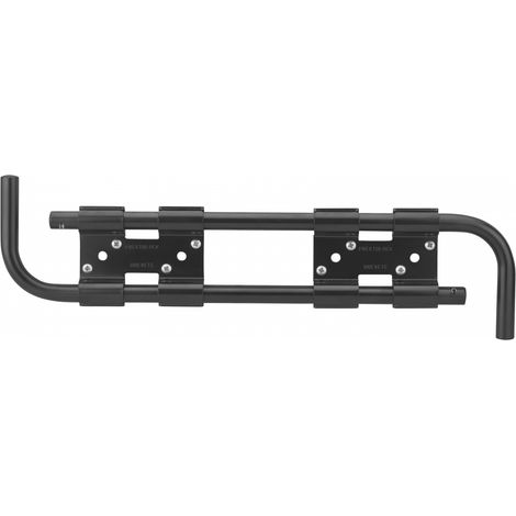 Doppia barra di sicurezza per porta, portone e finestra, acciaio, Ø 16x430mm, zincata nera - THIRARD