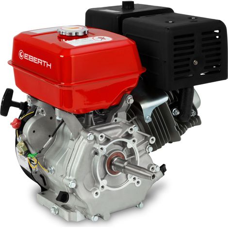 Eberth – Moteur thermique essence 13 CV 9,56 kW arbre conique 22 mm – Démarrage par traction – Sécurité manque d'huile