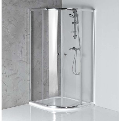 Aqualine Arleta - Cabina de ducha 80x80 cm, cromo/vidrio transparente HLS800Y