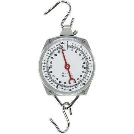 Kerbl Zeigerschnellwaage 50 kg inkl. Haken Hängewaage 200 g Unterteilung