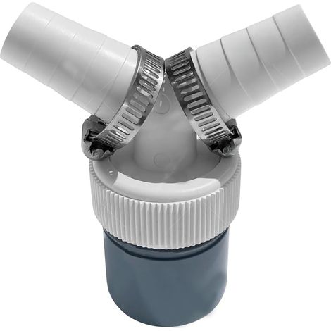 Adaptateur Y pour Double Evacuation Machine a Laver et Tuyau Evacuation Lave Vaisselle avec Sortie pour Tuyau Ø40 mm et Entrée Ø18-23 mm - Set Inclut 2 Pièces Collier de Serrage Ø20-32 mm (1/5)