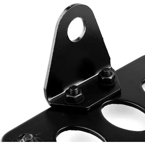 Support moto feu stop plaque d'immatriculation support latéral en métal noir (1/5)