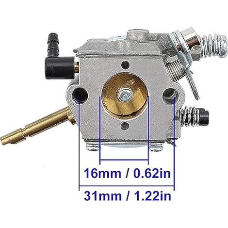 FS66 WT-45 Carburateur pour Stihl FS86 FS48 FS52 FS56 FS62 FS81 FS106 Débroussailleuse Remplace WT-45-1 WT-45A 4126 120 0610, avec Joint Bougie d'allumage Bouchon de Carburant (1/5)