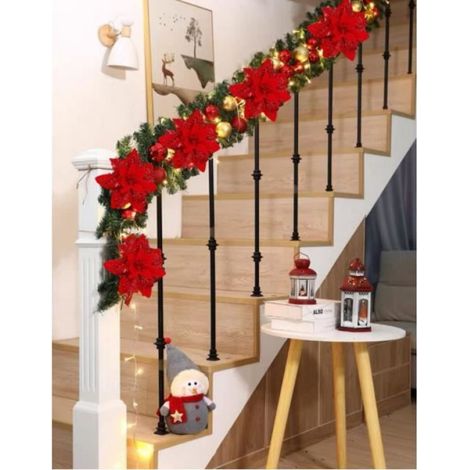 Fleurs Artificielles - Non spécifié - Poinsettia - 15 Pièces - 14CM - Rouge - Décoration de Noël (1/4)