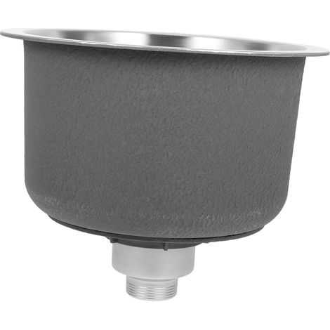 Évier Rond en Acier Inoxydable 304 28 Cm Trop-Plein et Accessoires de Drainage, Mini Évier Encastré Poser pour Camping-Car, Bar Cuisine, Installation sous Plan Saillie (1/5)