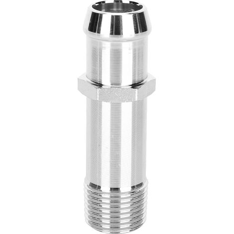 Jeffergarden Tuyau de chauffage de raccord de pompe à eau en acier chromé 1/2in NPT à 3/4in Barb SBC BBC Fit pour Chevrolet (1/4)
