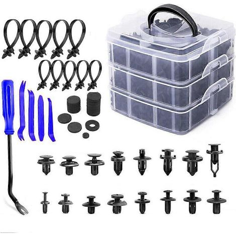 Attache rapide pour véhicule, clips de pare-chocs, pinces de retenue, rivets pour panneaux de porte et garnitures, lot de 780 pièces. (1/3)
