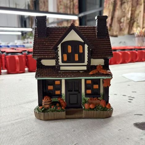 New 2026 Hobby Lobby Fall Decor - Fun Hall Autumn Decoration - Autumn Pumpkin House - House Night Light - Style B - Black - Large