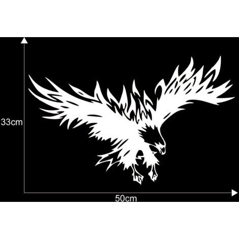 Pegatina de vinilo con forma de águila para coche/camioneta/SUV/Jeep, pegatina universal para capó, carrocería, lateral, decoración exterior. (1/4)