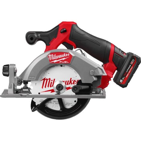 Sega Circolare Compatta 140mm M12 +2bATT 5Ah Milwaukee M12 FCS442-502X Legno Kg 2.4