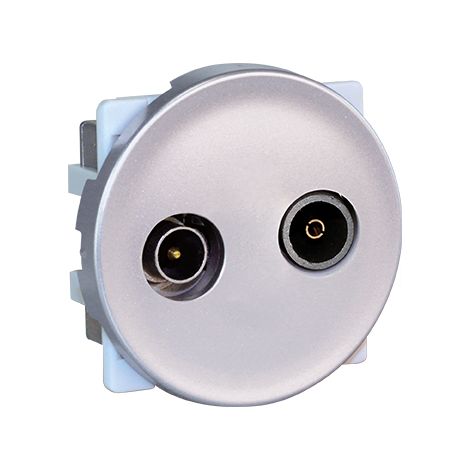 Prise TV-FM - COMETE Couleur Silver