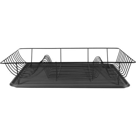 Egouttoir compact avec bac en métal filaire LINEA (1/5)