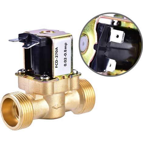 Electrovanne Électrique G3 / 4 Entrée d'Eau 2 Voies N/C AC Normalement Fermé 220 / 240V FCD-270A (1/5)