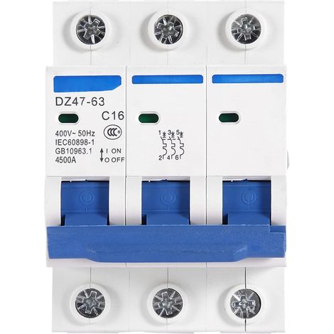 DZ47-63 Disjoncteur miniature sécurité MCB Circuit Breaker AC 400V 16A (1/5)