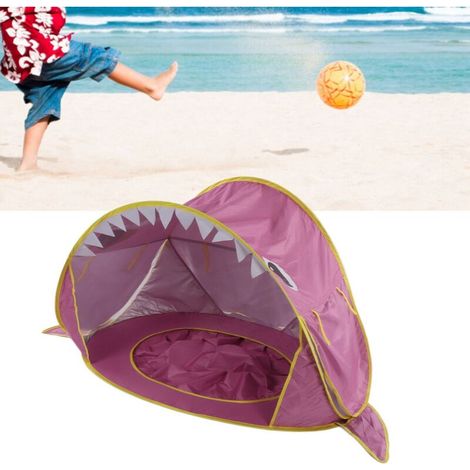 Tente de plage pour bébé Protection UV Stable Anti-vent Portable Tente pop up infantile Parasol de soleil Shelter Rose