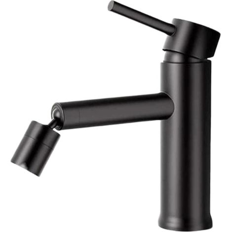 Aérateur de robinet de cuisine pivotant à 360° avec 2 modes d'économie d'eau, construction en cuivre et ABS pour évier et salle de bain (1/4)