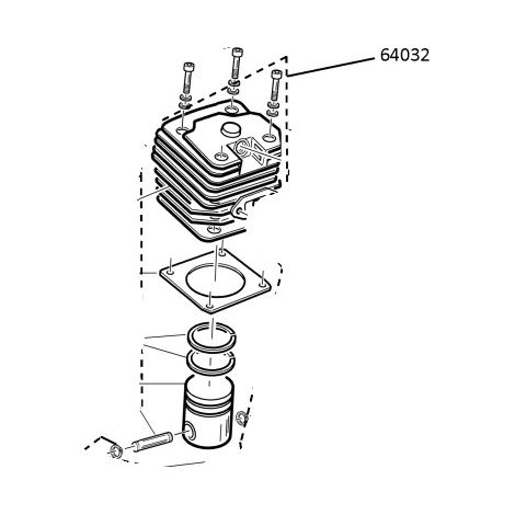 Kit cilindro e pistone motosega BG45 ORIGINALE AMA 64032