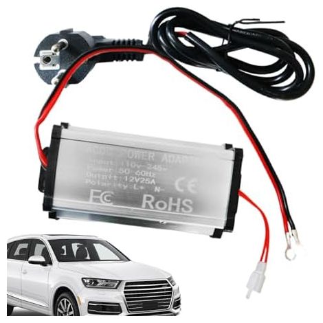 Adaptateur pour chauffage, convertisseur prêt à l'emploi pour appareils électroménagers Alimentation 220 V vers 12 V pour chauffage, idéal pour camping-cars, fourgons, camions, camping et maisons. (1/5)