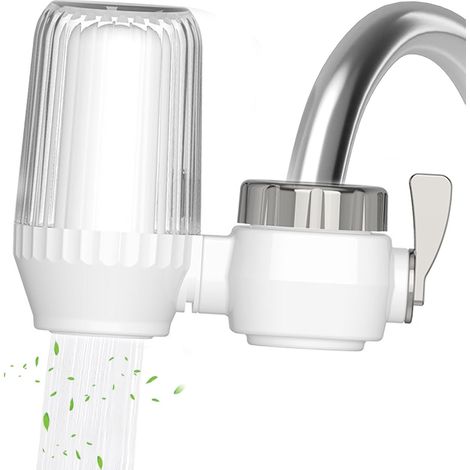 Filtre à Eau Robinet, Purificateur Haute Efficacité, Anti-Calcaire, Réduit Chlore et Odeurs - Argent