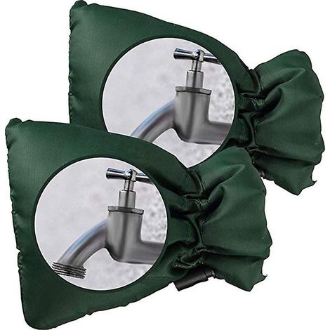 Protection antigel pour robinet extérieur, lot de 2, 17 x 21 cm, pour robinets de jardin et d'extérieur. (1/5)