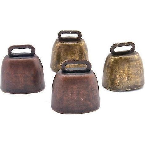 Lot de 10 cloches en cuivre pour vaches, chevaux et moutons, style vintage bronze, pour chiens, chèvres, vaches et chevaux. (1/5)