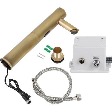 Berührungsloser automatischer Sensor-Waschtischhahn, wassersparender Vintage-Mischbatterie fürs Badezimmer (1/5)