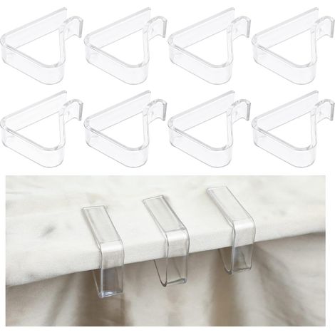 8 Stück Kunststoff Tischdeckenklammern, Transparent Tischdecken Halterung Clips Tischklammern Outdoor Tischtuch Clips für Hochzeitsfeier Innen und Draußen Camping(klein) (1/5)