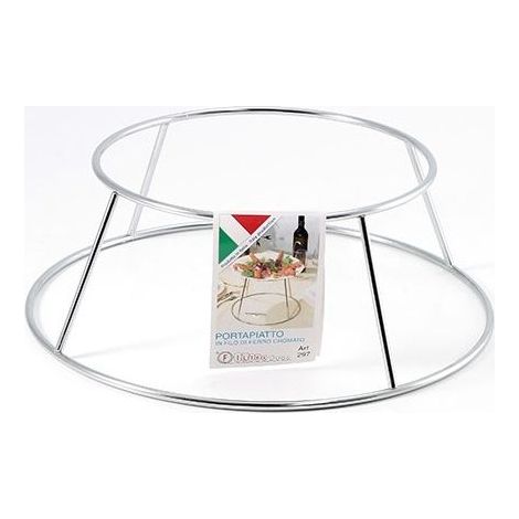 Support plateau fruits de mer acier chromé rond 10 cm de hauteur
