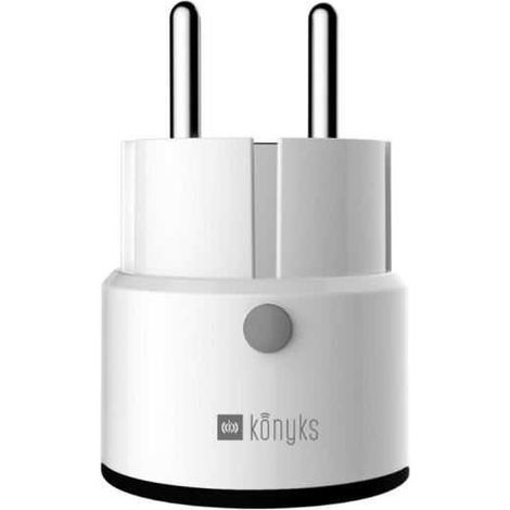 Mini prise intelligente - KONYKS - Priska Max Black FR - Wi-Fi+BT - 16A - Blanc (1/3)
