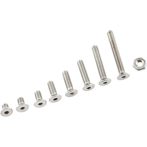 Assortiment de 200 pièces boulons, vis et écrous hexagonaux M2.5 en (1/5)