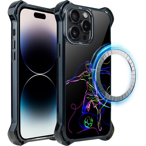 Custodia per iPhone 14 Pro ibizu DropGuard Ultra con MagSafe, ElectroMove, Power of football (1/5)