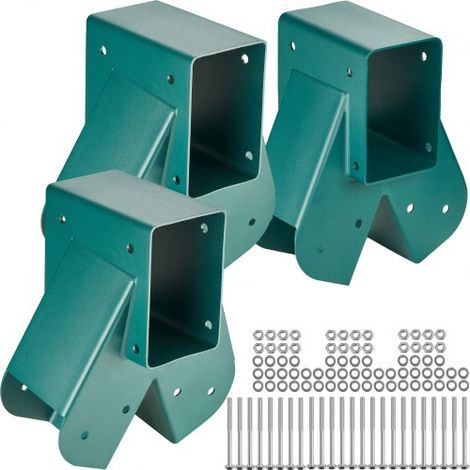 3 Stk. Schaukelverbinder 160 x 235 x 280 mm Schaukelwinkel Kohlenstoffstahl Pulverbeschichtet Wandverbinder Holzverbinder Kantholz Grün Vierkant Schaukelverbinder Eckverbinder für Gartenschaukel