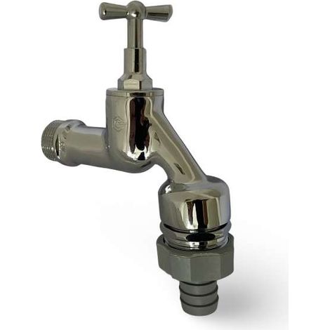 Wasserhahn Auslaufventil 3/4" Waschmaschinenhahn Anschlussventil Geräteventil Belüfter RV verchromt